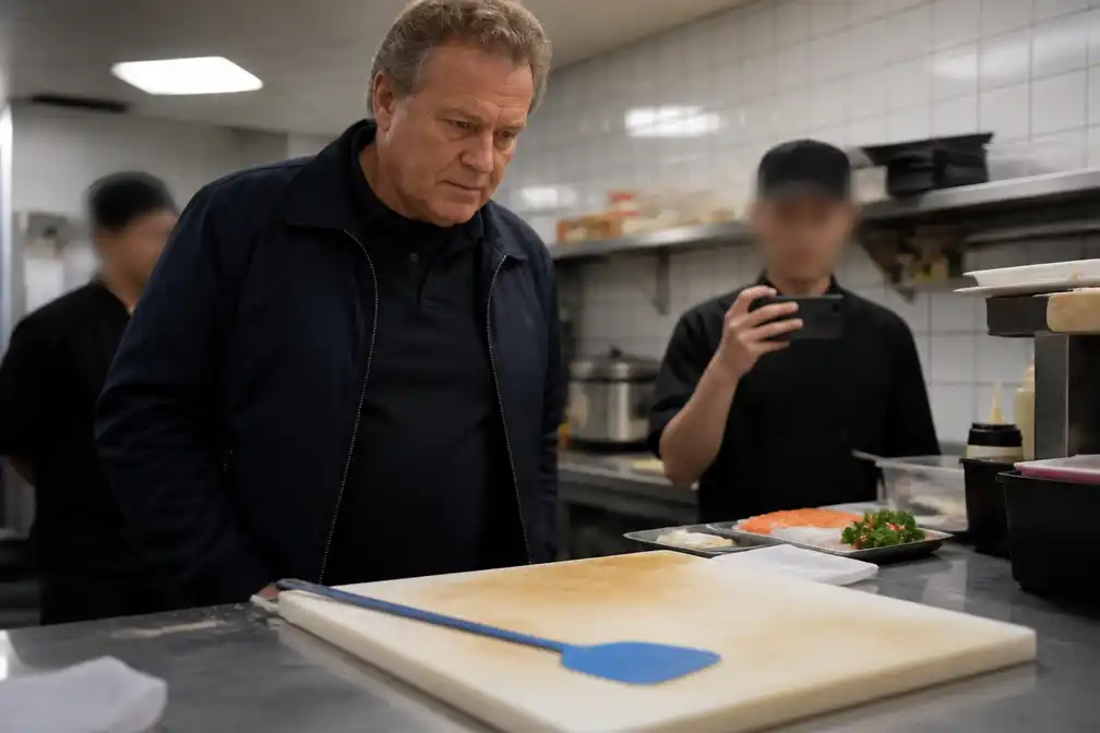Rob Geus treft vliegenmepper op snijplank aan in sushirestaurant Enschede