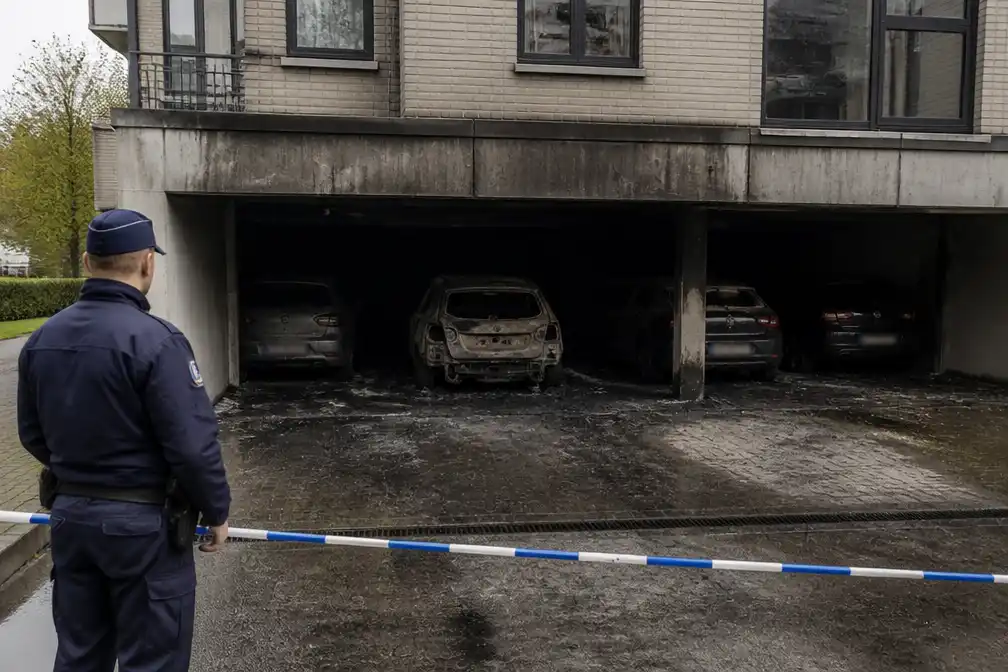 Auto uitgebrand in parkeergarage in Hemiksem, drie andere wagens beschadigd