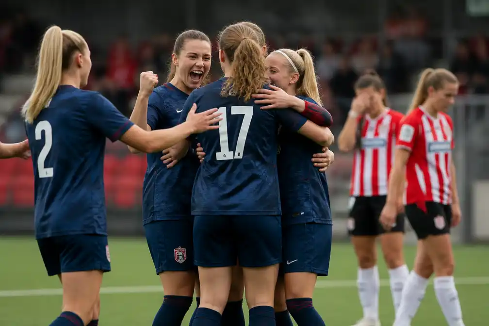 FC Twente Vrouwen verslaat kampioen PSV met 4-0 en loopt uit naar acht punten