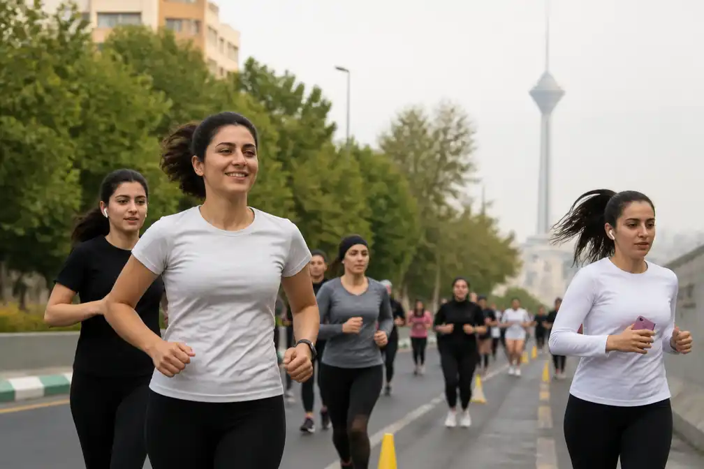 Iran opent onderzoek naar loopwedstrijd in Teheran om vrouwen zonder hoofddoek