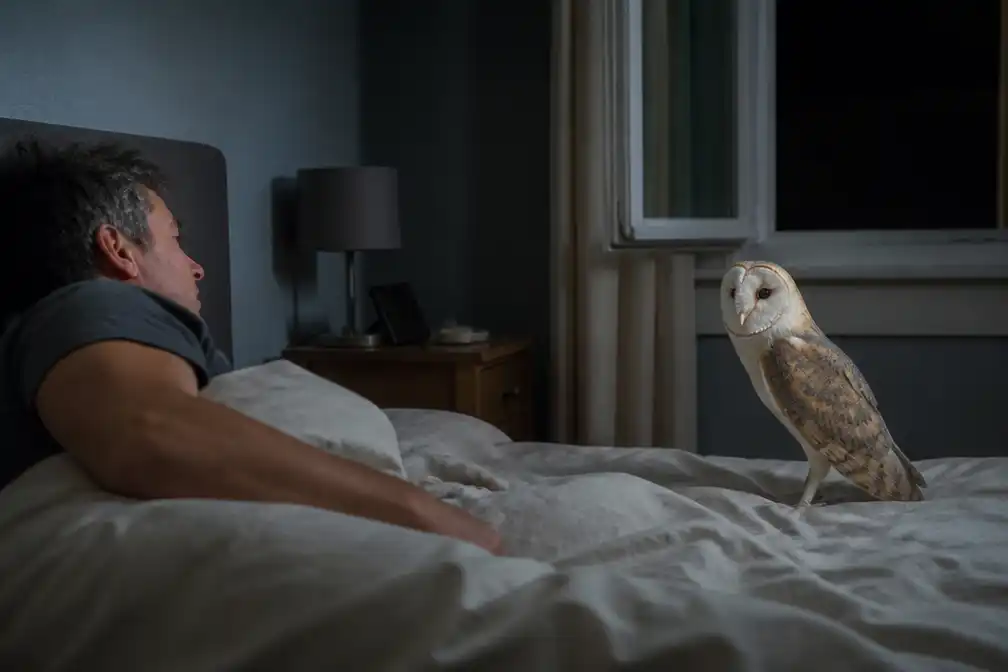 Kerkuil landt op bed van slapende man in Zonnebeke