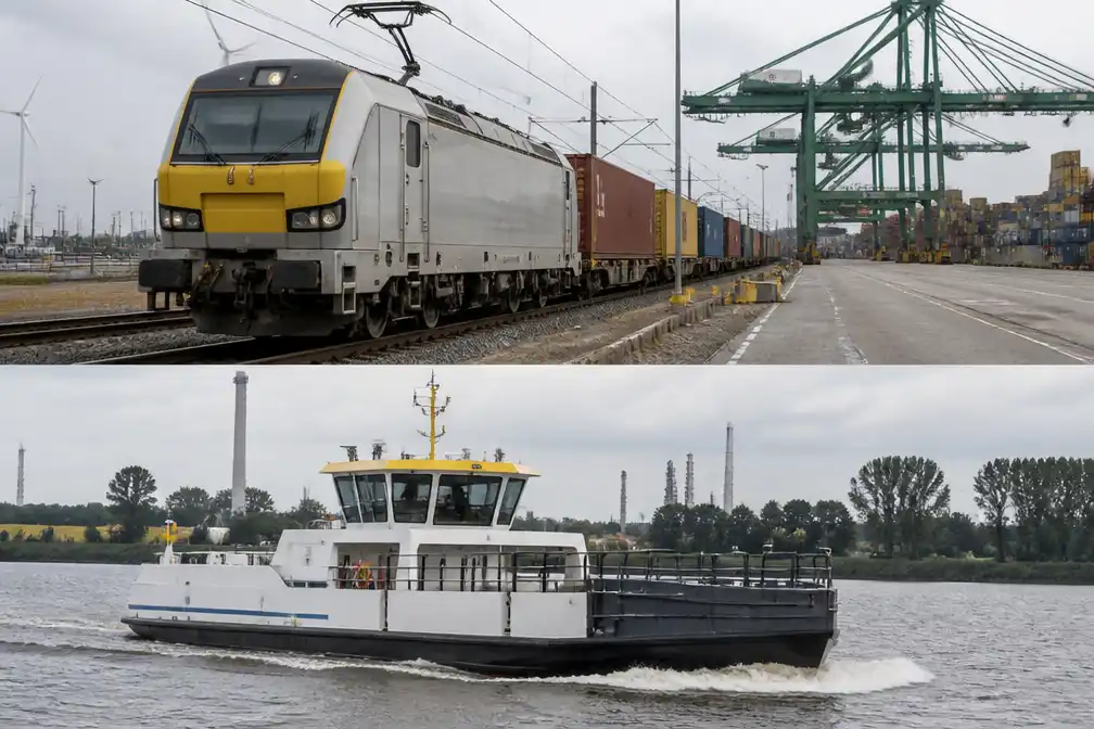 Eerste elektrische goederentrein vertrekt uit Antwerpse haven; tweede elektrische veerboot in dienst