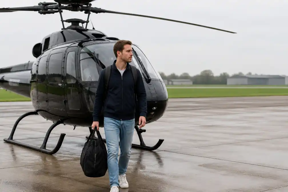 Qmusic vliegt luisteraar Mathieu (26) met helikopter van Kortrijk naar zijn werk in Mechelen