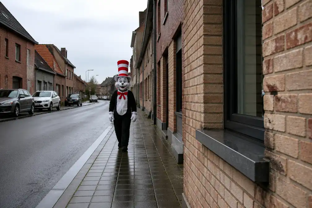 Ledegem in de ban van AI-beelden van 'The Cat in the Hat' in de straten
