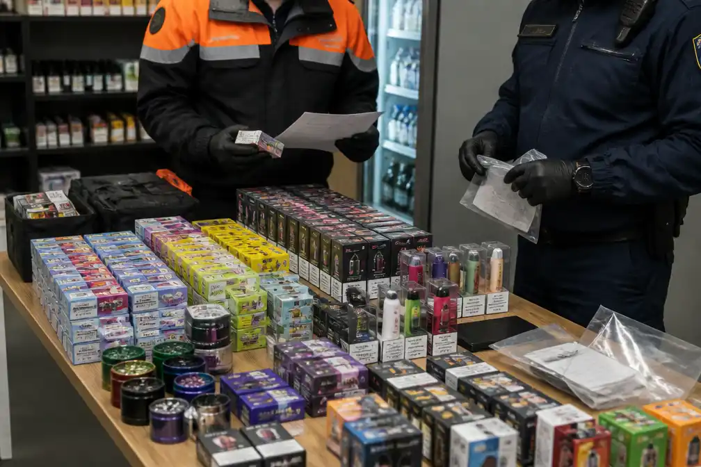 Politie neemt 2.377 illegale vapes in beslag bij controles in Lanaken en Maasmechelen