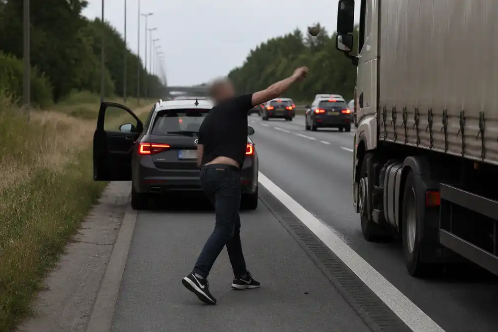 Bestuurder gooit steen naar vrachtwagen op Antwerpse Ring, raakt bijna onschuldige auto