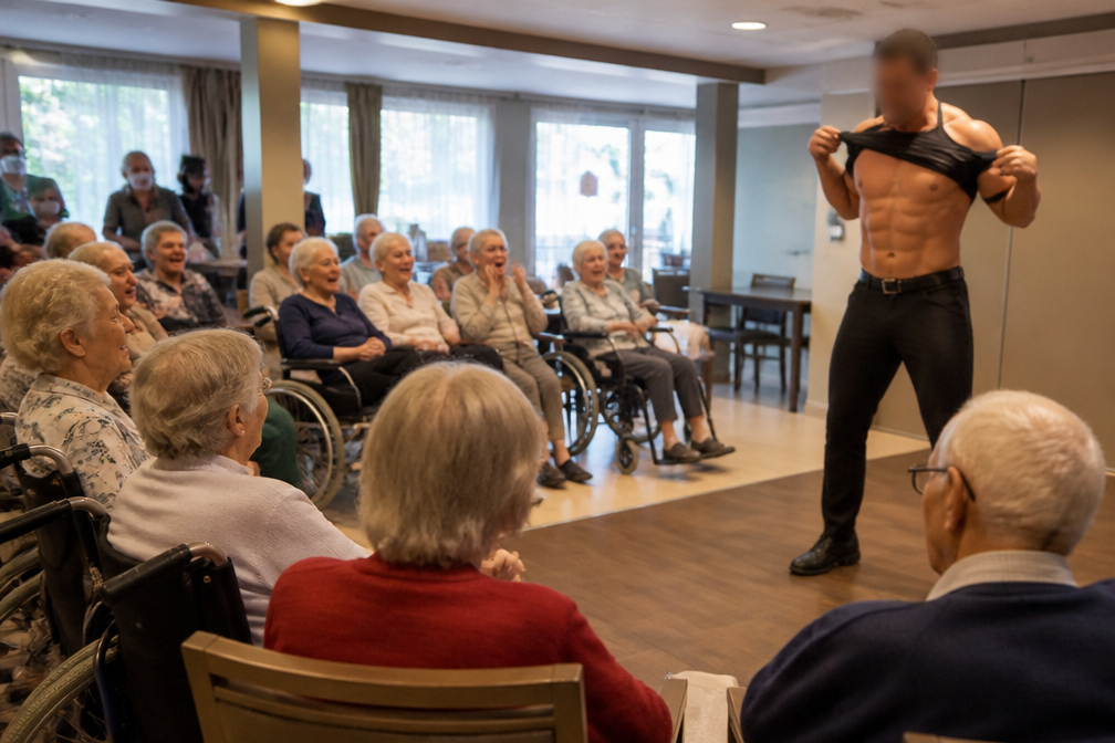 Striptease-act valt in de smaak bij bewoners van woonzorgcentrum in Bilzen-Hoeselt