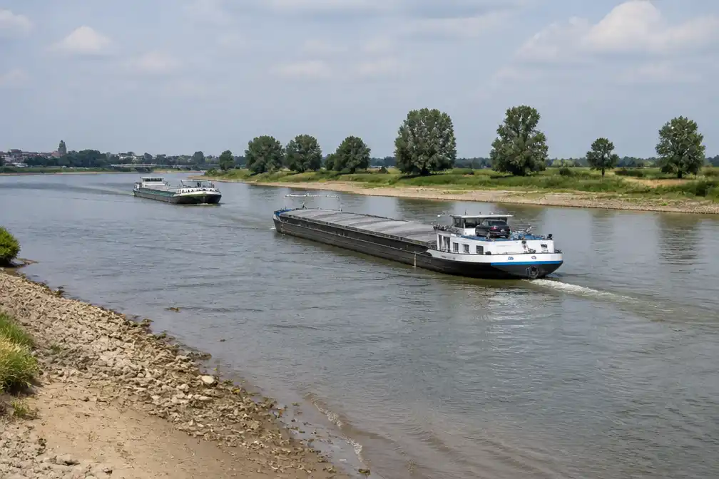 Eenrichtingsverkeer op de IJssel: schepen moeten 300 kilometer omvaren