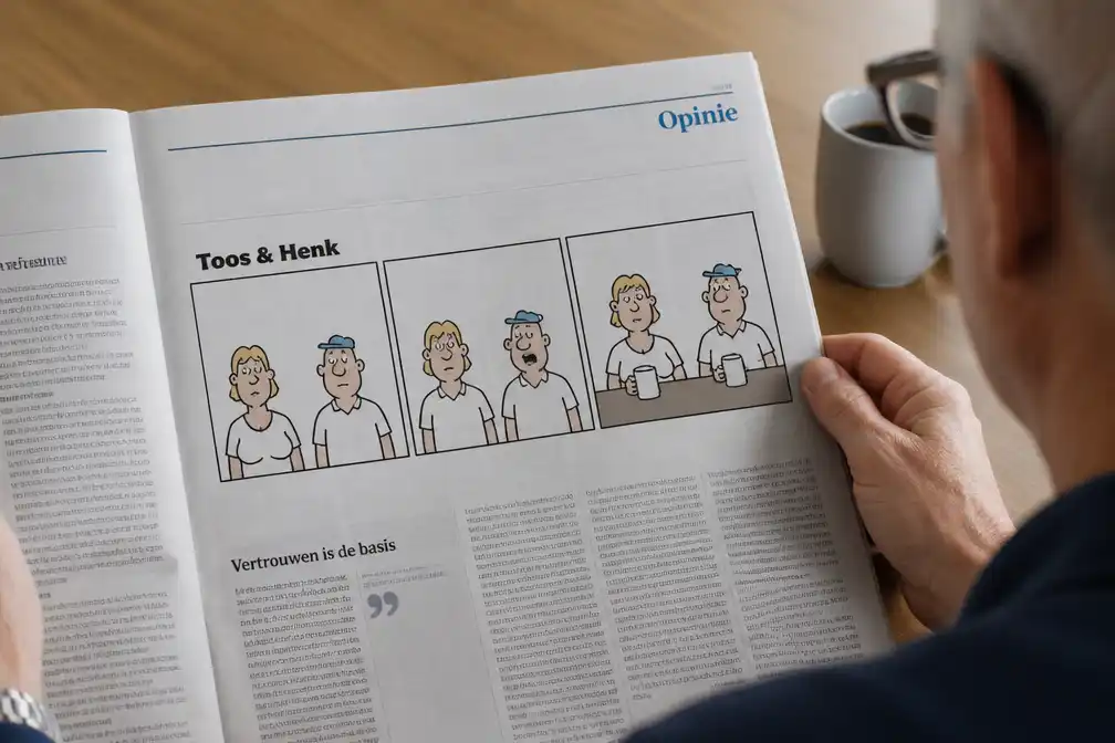 Cartoon Toos en Henk van Paul Kusters verschenen op 25 september 2026