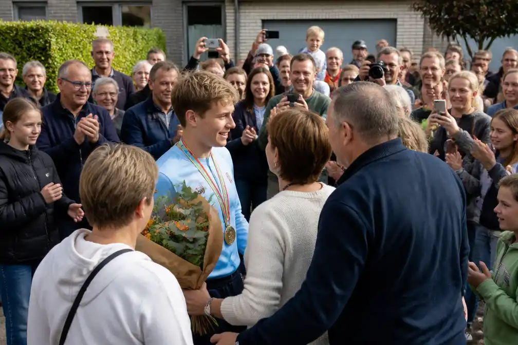 Vic De Smet thuis in Lokeren verrast na zilver op WK tijdrijden voor junioren