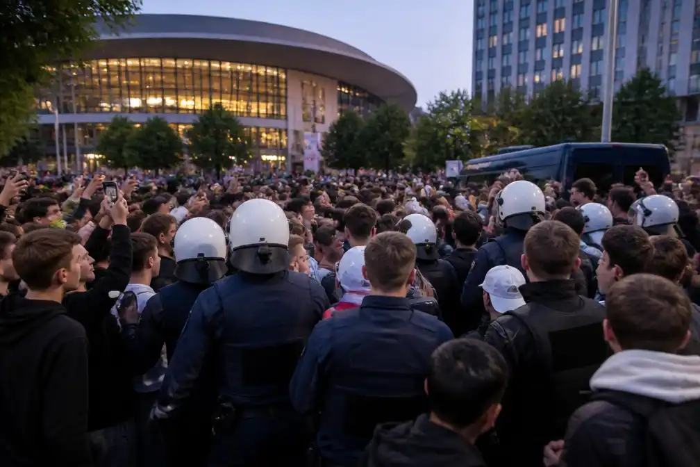 WK Fortnite in Antwerpen: politie helpt streamer Lacy uit massa fans