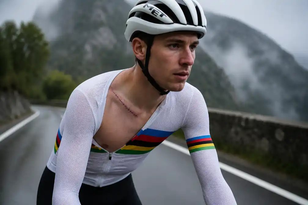 Pogacar mist WK wielrennen na zware Vuelta-val, maar zit alweer op de fiets