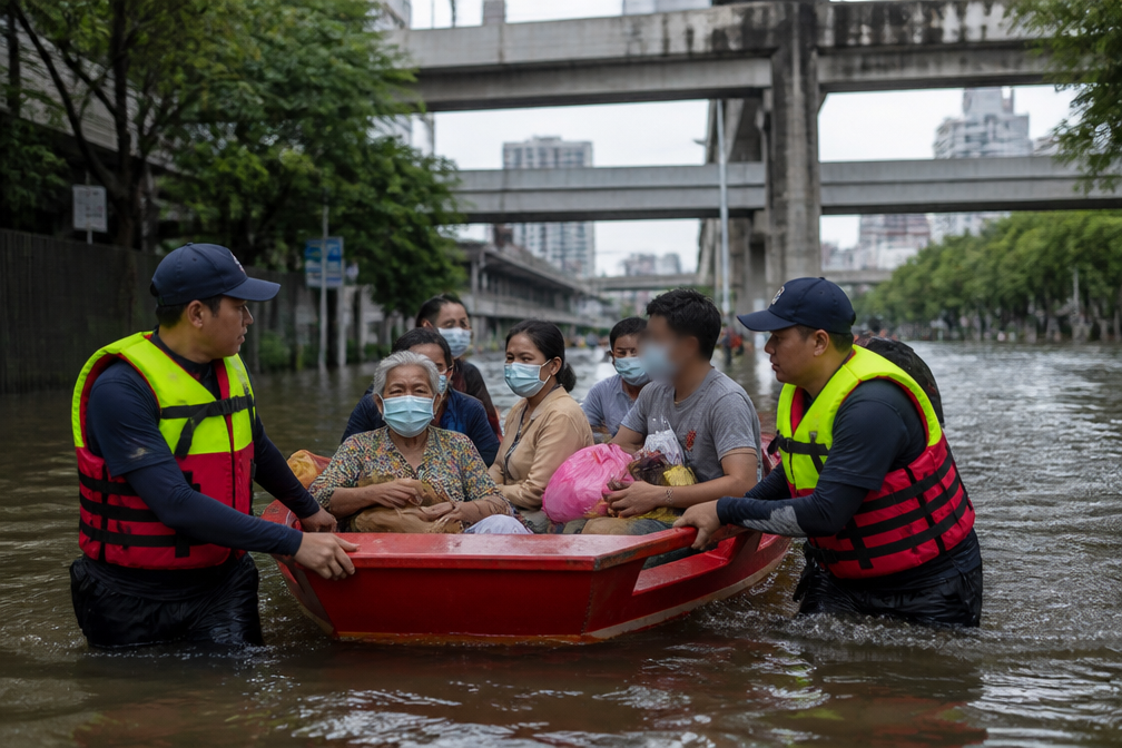 Bijna 6.000 mensen in noodopvang Bangkok na ernstig noodweer