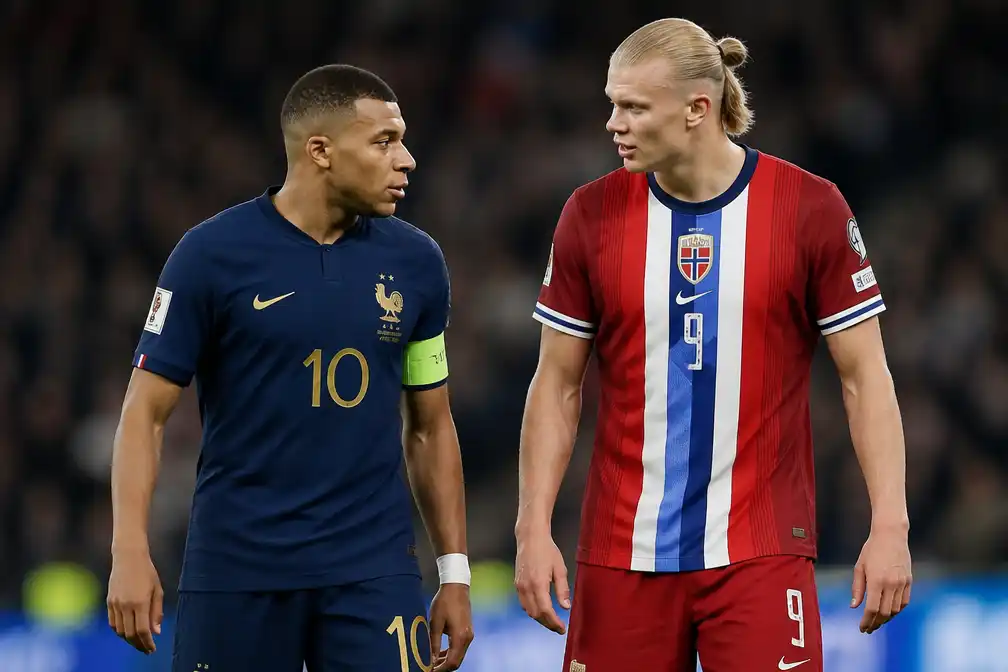 Mbappé en Haaland treffen elkaar in WK-duel Noorwegen-Frankrijk op 26 juni