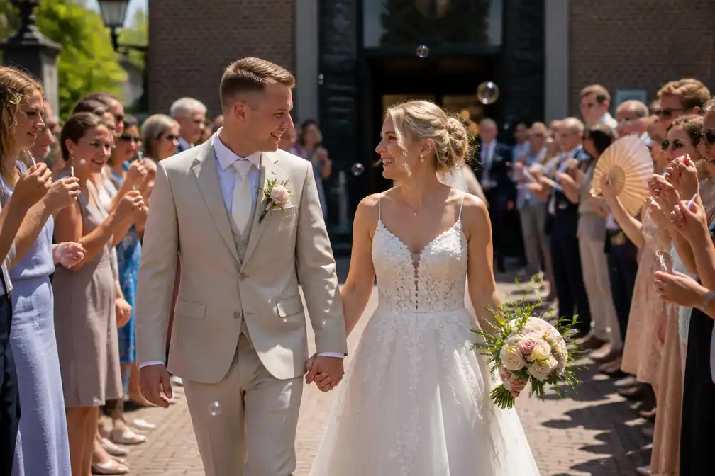 Quincy en Mike trouwen op bijzondere palindroomdatum 26-6-26 in Wijk bij Duurstede