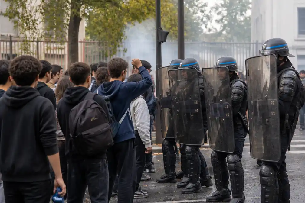 Frankrijk: 440 arrestaties, vooral minderjarigen, bij scholierenprotesten