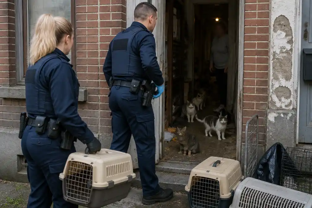 Politie haalt meer dan 30 katten weg uit verwaarloosde woning in Ekeren