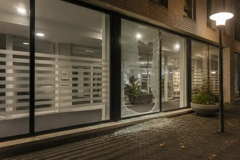Twee ruiten gemeentehuis Rhenen vernield met vuurwerk tijdens raadsvergadering asielopvang