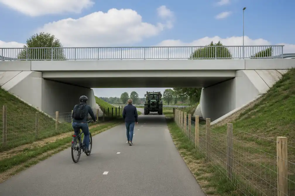 Nieuwe brug van E411 in Overijse klaar: onderdoorgang opnieuw open
