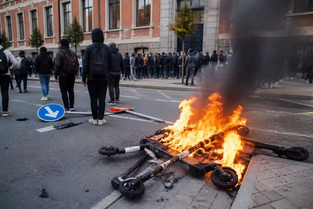 Leerlingenprotest in Luik tegen onderwijsbesparingen loopt uit de hand: zes opgepakt