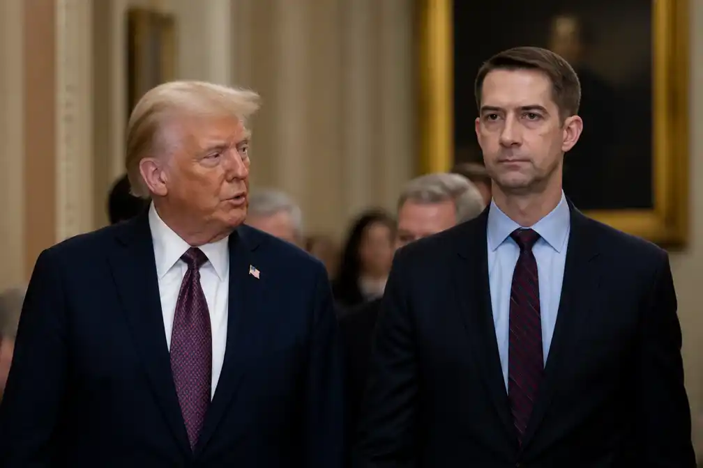 Trump deelt gsm-nummer van senator Tom Cotton in ruzie over zomertijd