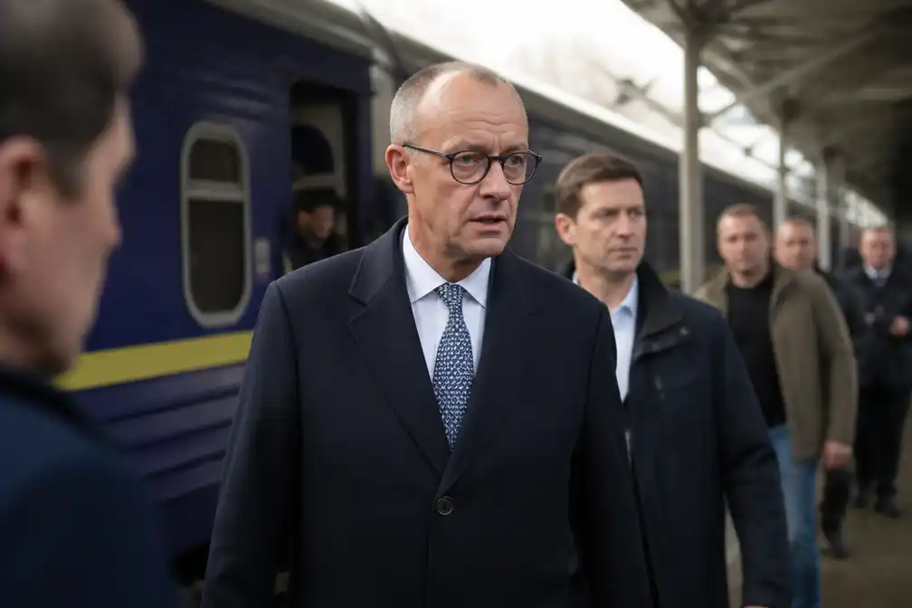 Merz bezoekt Kyiv met Duitse defensietop voor overleg met Zelensky