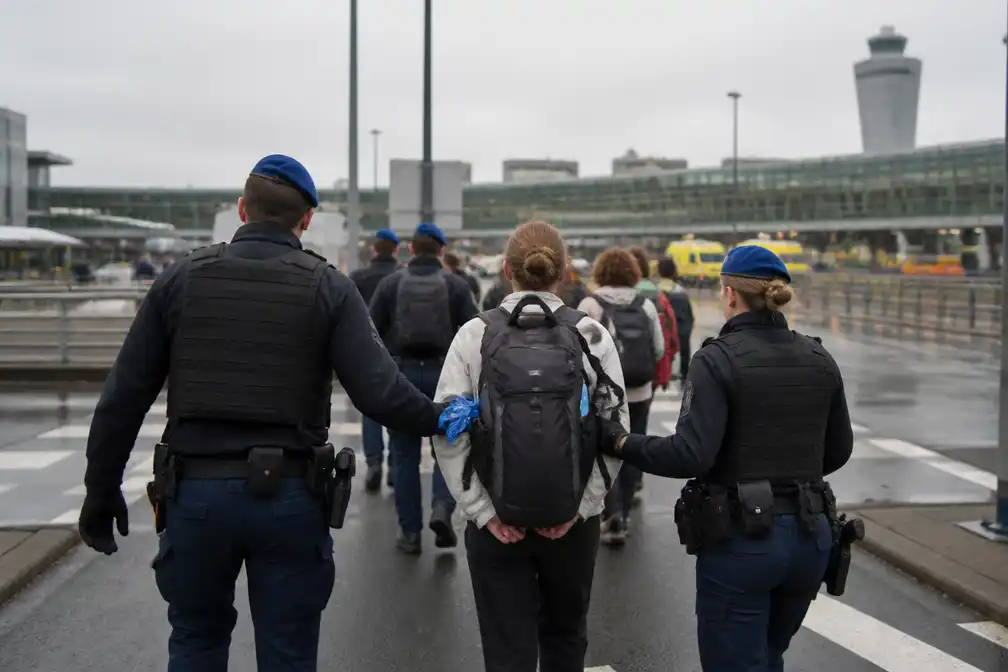 XR-activisten na arrestatie op Schiphol weer op vrije voeten