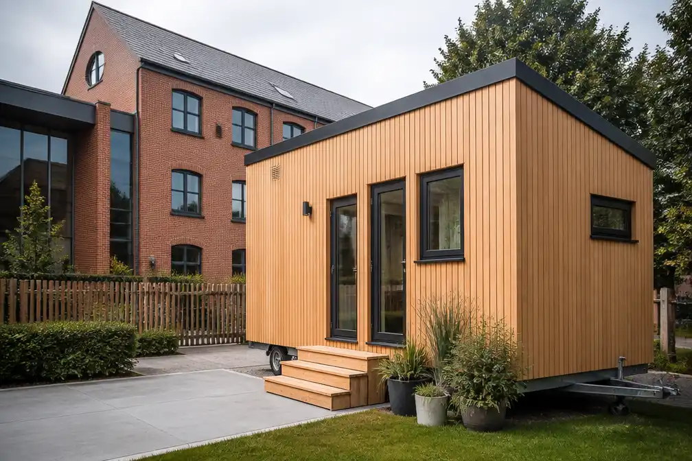 De Waaiburg opent tiny house Hangar 35 in Geel voor werking met jongeren en gezinnen