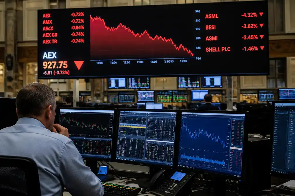 AEX-index sluit lager op 26 juni, chipbedrijven en Shell onder dalers
