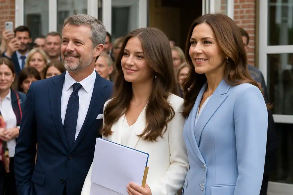 Prinses Isabella van Denemarken ontvangt middelbareschooldiploma