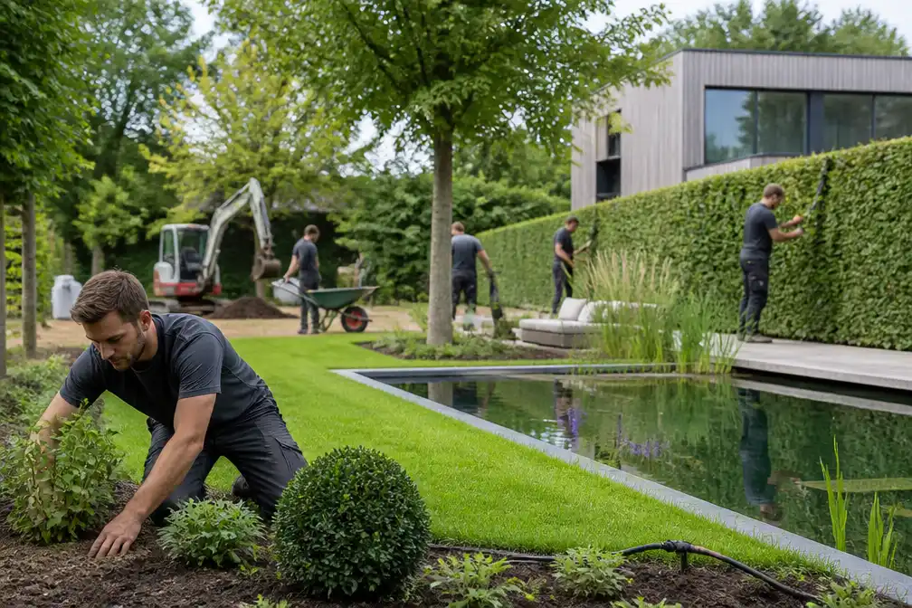 Tuinaanlegger Cis Van der Linden viert tienjarig bestaan met opendeurdag in Meer