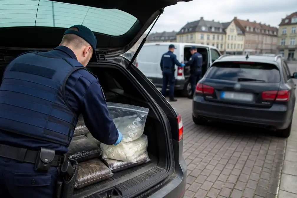 Politie Geraardsbergen neemt 10 kilogram drugs en 19 voertuigen in beslag