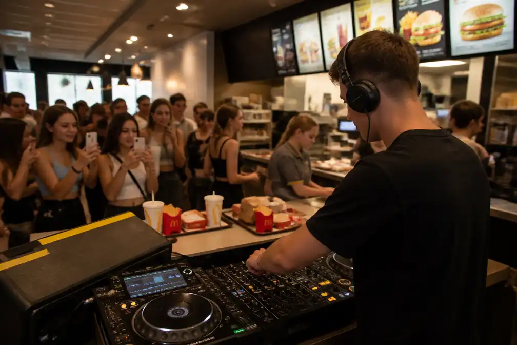 McDonald's Bree wordt omgetoverd tot raveparty voor start schoolvakantie