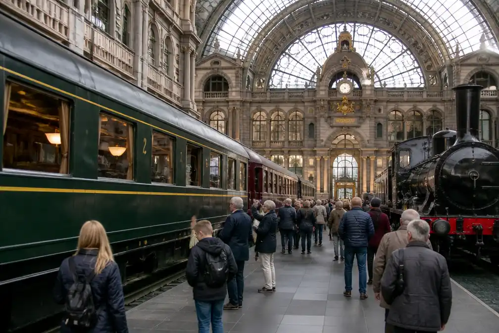 Historische NMBS-trein lokt volk naar Antwerpen-Centraal