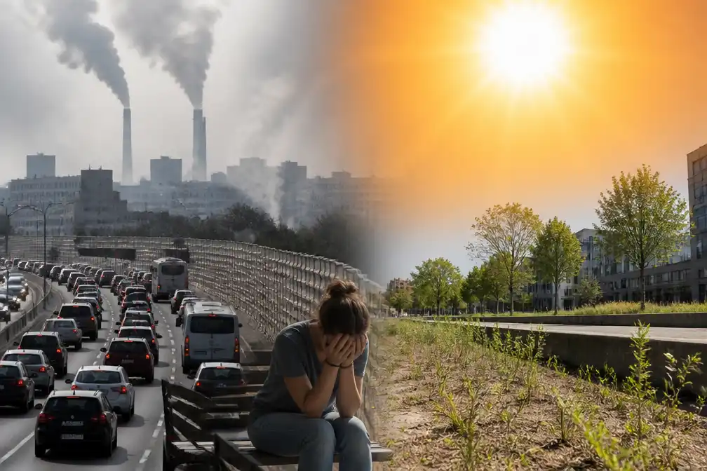 Wetenschappers waarschuwen: luchtvervuiling en hitte verhogen risico op depressie en angst