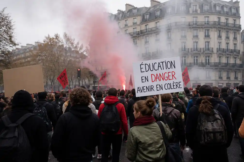 Macron roept op tot kalmte nu protesten tegen onderwijsbesparingen uitbreiden naar Italië
