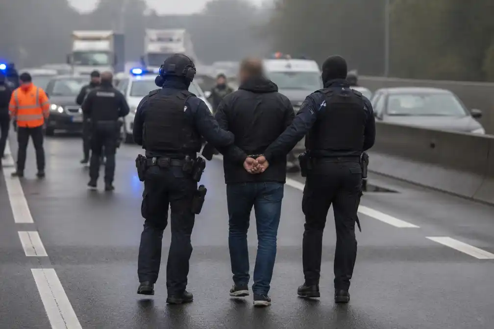 Bestuurder die na crash op E25 dreigde auto op te blazen, geeft zich over
