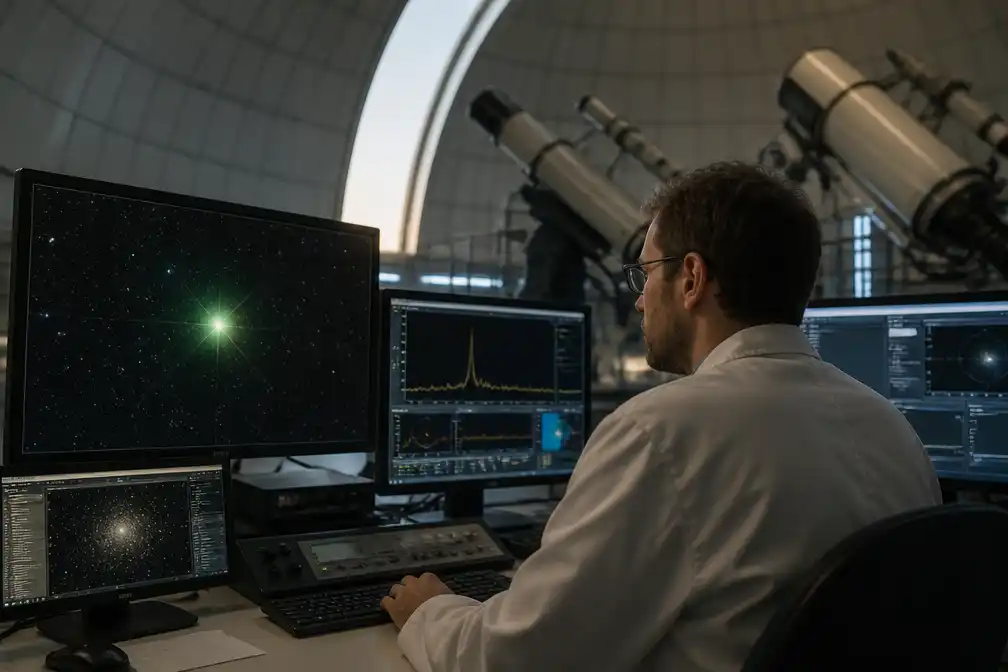 Astronomen melden eerste groene ster, die rondcirkelende planeten zou 'opeten'