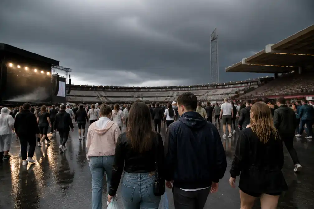 Optreden Lil Kleine in Olympisch Stadion vroegtijdig gestopt wegens code oranje onweer