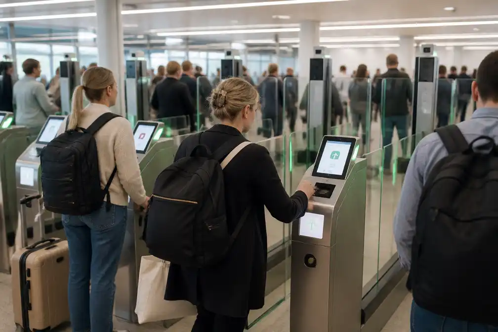 Paspoortpoortjes op Schiphol weer in bedrijf na storing en lange rijen