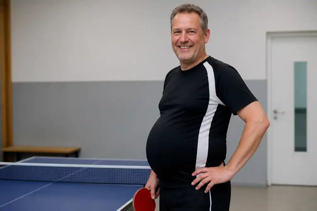 Roy (49) van topfit naar ‘zeven maanden zwanger’