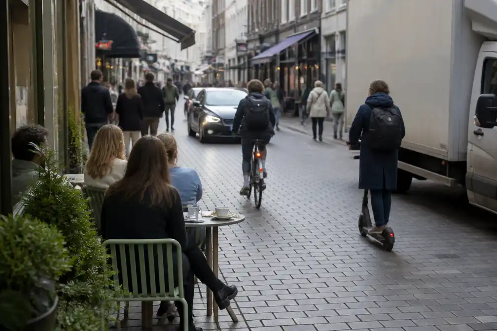 Auto rijdt op terras van koffiebar Toitoitoi in Antwerpen: handelaars eisen autoluwe Lange Koepoortstraat