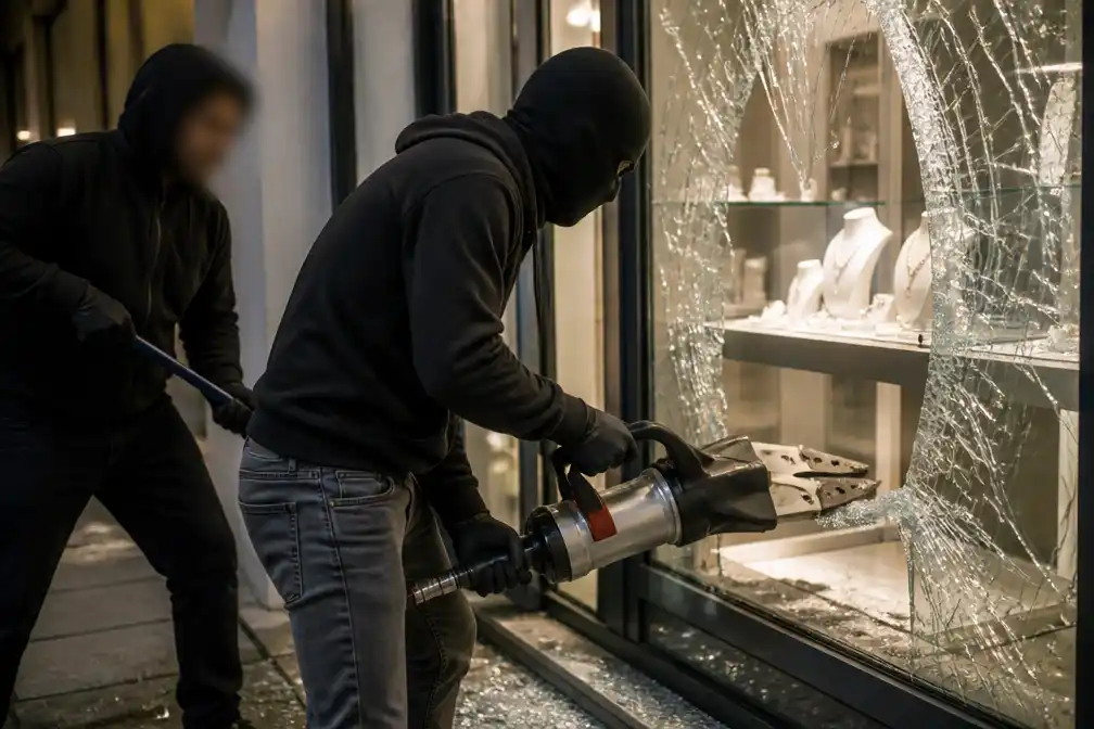 Bende rooft voor 15.000 euro juwelier leeg met gestolen brandweergereedschap