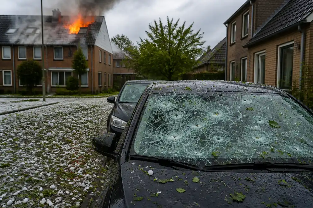 Verzekeraars krijgen ‘tonnen’ aan schadeclaims na storm met handpalmgrote hagel