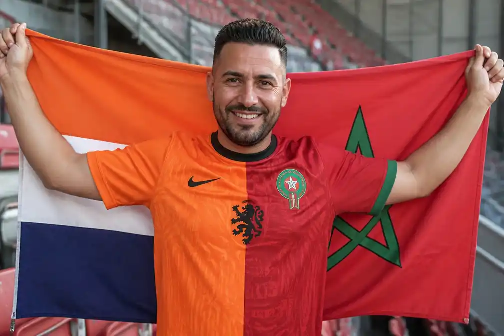 Nederlands-Marokkaanse fan juicht voor beide teams in WK-kraker