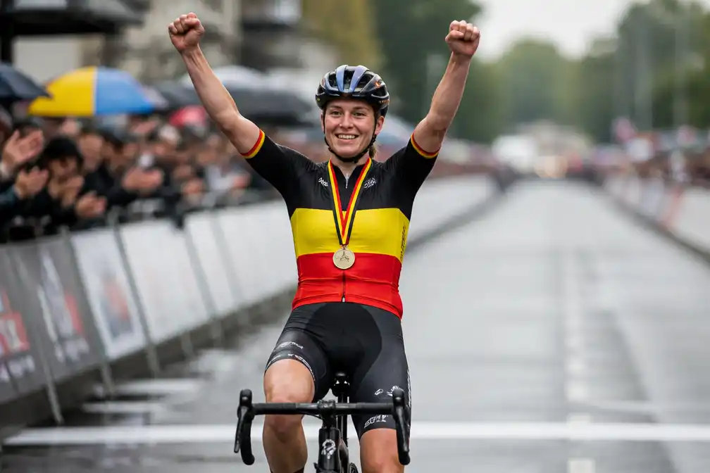Kelly Druyts Belgisch kampioen bij elite zonder contract, jaar na tweelingzwangerschap
