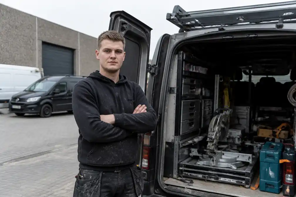 Bestolen aannemer Henri Devoogdt (24) uit Poelkapelle kan weer werken dankzij collega's