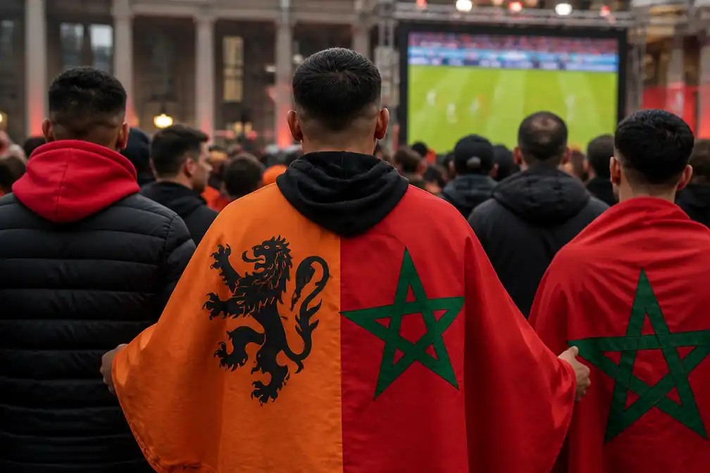 WK-wedstrijd dwingt Marokkaanse Nederlanders tot keuze tussen twee vaderlanden
