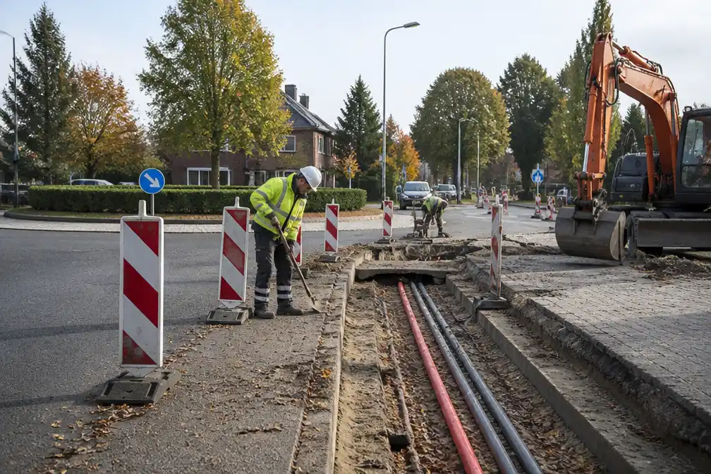 Nuts werken gestart in Pastoor Pitetlaan voor nieuwe look rotonde Betekom
