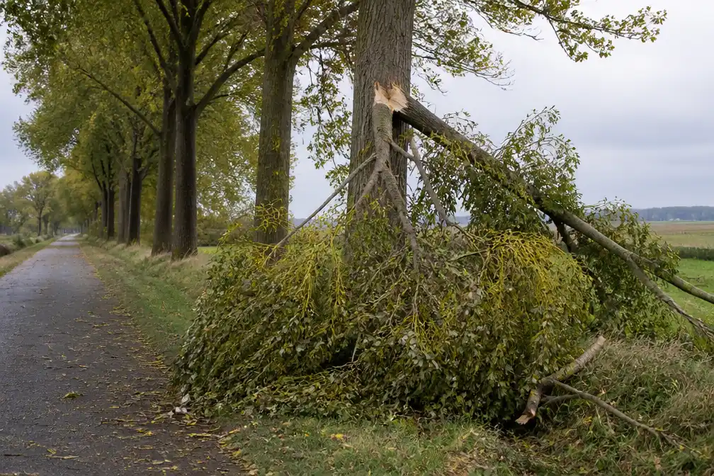 Grootste maretak van Meetjesland afgebroken tijdens najaarsstorm in Assenede